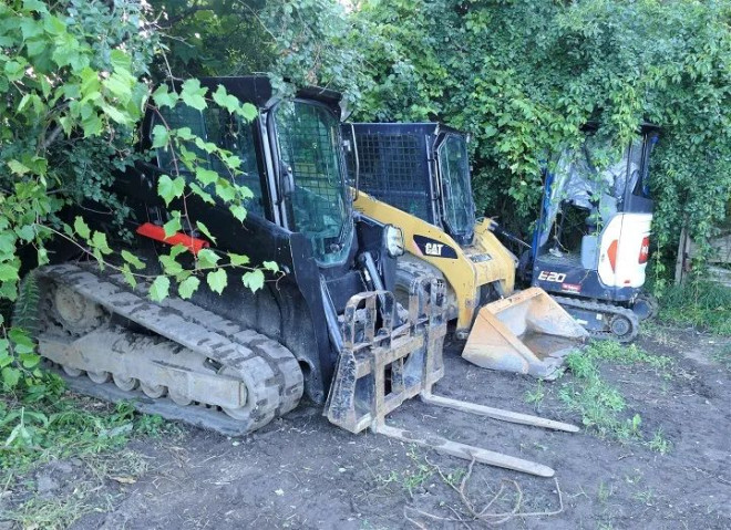 A piece of the stolen construction equipment, York Regional Police say.