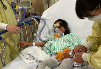 加拿大7岁华裔女孩突发恶疾插管10天抢救 如今面临截肢