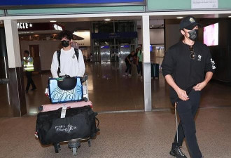谢霆锋与 16 岁长子合体返港，机场晒温馨父子情
