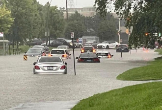 渥太华125毫米暴雨 多处道路房屋被淹