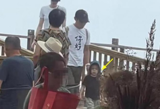 撒贝宁一家4口爬山 4岁混血龙凤胎正面照曝光