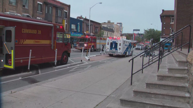 A reported explosion in a west Toronto apartment building’s electrical room sparked a 5-alarm fire Sunday afternoon.