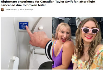 亏大了！加拿大飞机马桶出问题返航，毁了女子去美国看演出的心情