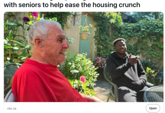 双赢！多伦多留学生住进90岁老人家里：陪着说说话就能抵房租！