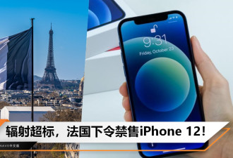 因电磁辐射超标，全法国禁售iPhone 12型手机