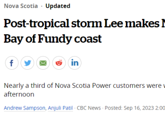 超强风暴狂袭加拿大！航班取消树倒房塌 20万户断电…