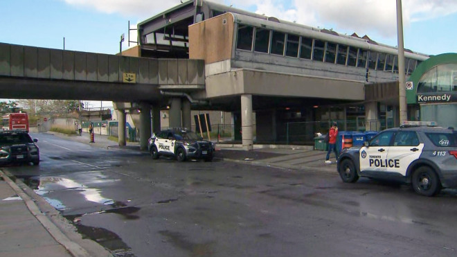 Police are on the scene of a shooting at Kennedy Station.