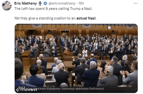 加拿大国会全体起立向一名纳粹老兵致敬！这事闹大了