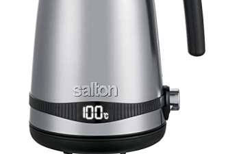 Salton 1.7升 7档精准温控 不锈钢电热水壶 防干烧自动断电