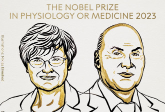诺贝尔奖:mRNA疫苗抗新冠 两人共享生理学或医学奖