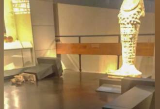 美国游客博物馆爆走 摔烂2尊古罗马雕像