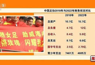 中国足协公布“账本”：去年总负债12亿