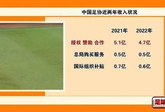 中国足协公布“账本”：去年总负债12亿
