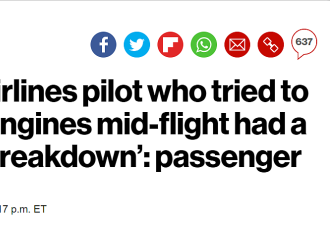84人航班飞行中，飞行员竟“抢关”发动机！原因曝光