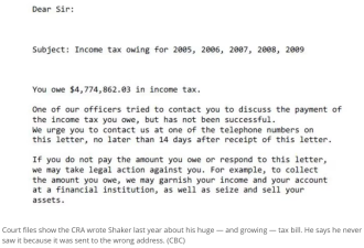 谁怕谁！加拿大千万富豪要求CRA抹掉$480万欠税