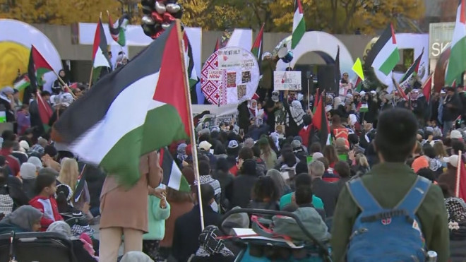 Toronto for Palestine' protest moves through downtown | CTV News