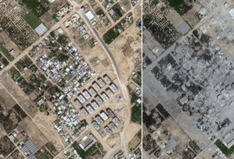以巴冲突：卫星显示加沙地带空袭前后