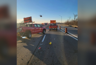 Hwy400连环车祸 两交通厅员工重伤