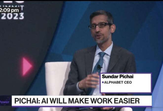 谷歌母公司CEO:中国将走在AI最前沿,必须合作