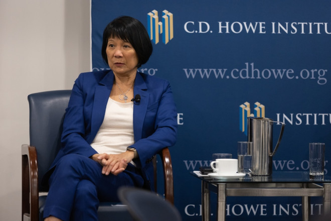 Mayor Olivia Chow speaks to the C.D. Howe Institute.