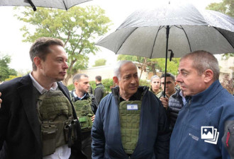 陷“反犹”风波 马斯克身着防弹衣 出现在以色列