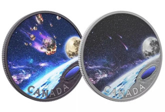 加拿大发行$50夜光纯银纪念币：陨石撞地球！售价$650！