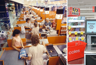 一张40多年前的Coles照片火了！网友：这才是超市该有的样子...