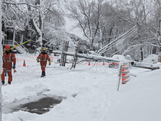 Electric poles falling in NDG 