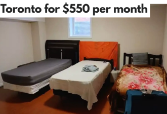 离谱！大多伦多地下室一个床位$550刀！3人同睡还不限男女！