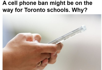 多伦多教育局考虑全面禁止学生使用手机