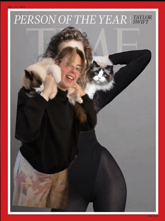 模仿泰勒丝时代封面照 众多猫奴悲剧了