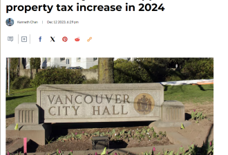 温哥华明年地税大增7.5%！5年涨超40%
