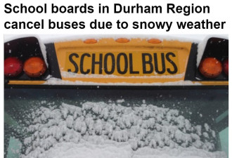 杜兰区教育局校巴因下雪取消