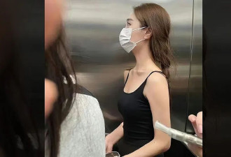 电梯内爆乳激凸正妹辣照掀网友热议