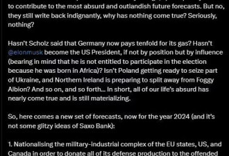梅德韦杰夫发布了他对2024年的新预测,有点搞笑