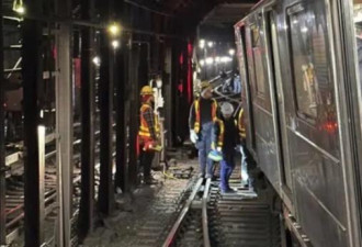 纽约地铁列车相撞脱轨 24人伤，认定人为失误