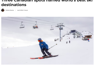加拿大三地被评为&quot;全球最佳滑雪胜地&quot;！它是全北美第二