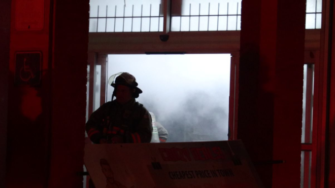 A fire broke out in a warehouse on Victoria Park Avenue early this morning. (Jacob Estrin/CTV News Toronto)