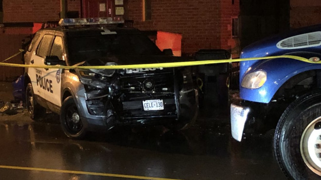 Toronto police cruiser crash