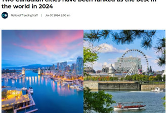 加拿大两个城市入选2024世界50个最佳城市