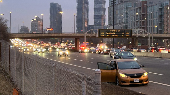 Gardiner concrete debris