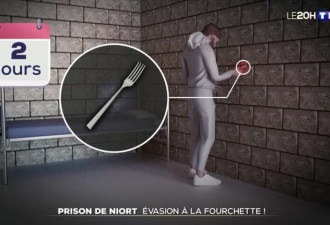 法国男子竟用“叉子”挖墙越狱 电影都不敢这么拍