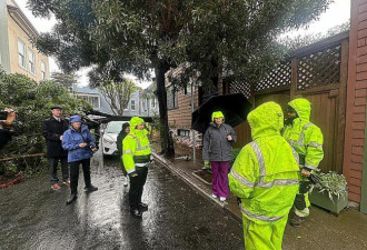 暴风雨 旧金山2.5万户断电 300多棵树倒