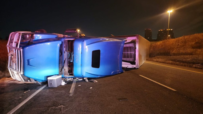 Highway 427 rollover