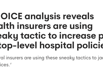 澳洲私人医保公司被扒：一年多收好几百