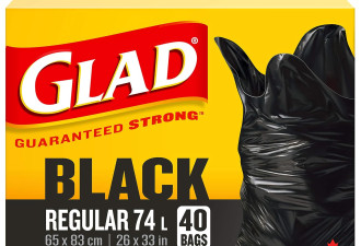 Glad 黑色垃圾袋74L 40个 结实耐用