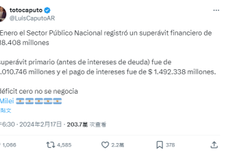 休克疗法见效? 阿根廷总统上任仅2月 财政“转亏为盈 ”