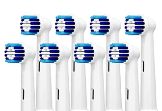 PEPECARE 8件装电动牙刷替换刷头 适用于 Braun+Oral-B