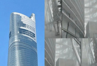 罕见一幕！632米中国第一高楼“一夜白头”被冰封