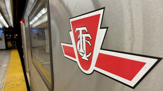 A TTC subway train